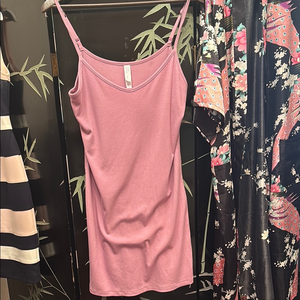 Stars Above Pink Fitted Camisole Dress